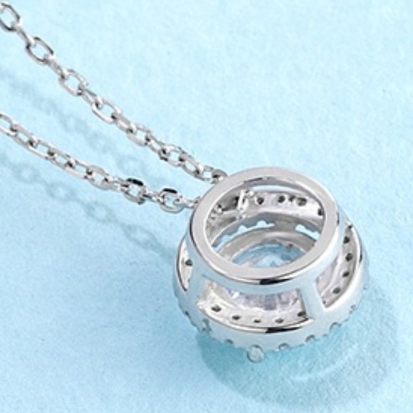 Moissanite Diamond pendant 925 Sterling Silver - Picture 5 of 6